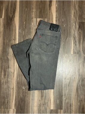Levi's 514 Regular Slim Fit Jeans Grey Size 36 x 32